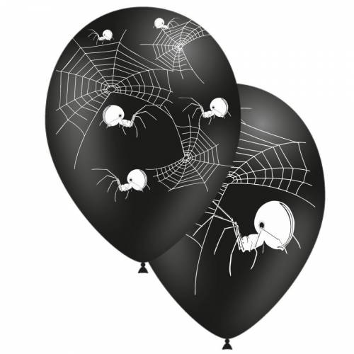 8 Ballons Araignée Noir 
