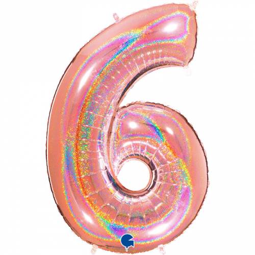 Ballon Geant Chiffre 6 Holographique Rose Gold 102 Cm Pour L Anniversaire De Votre Enfant Annikids Ballon Geant Chiffre 6 Holographique Rose Gold 102 Cm Pour L Anniversaire De Votre Enfant Annikids