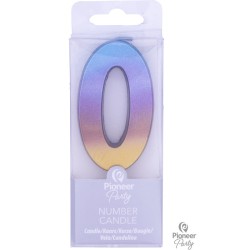 Bougie Rainbow Ombr - Chiffre 0. n1