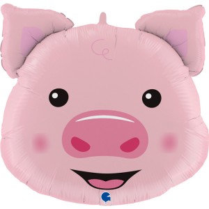 Ballon Géant Tête de Cochon - 76 cm