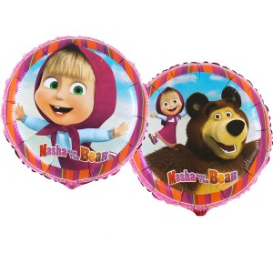 Ballon  Plat Masha et Michka