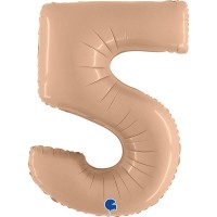 Ballon Gant Chiffre 5 Satin Nude (102 cm)