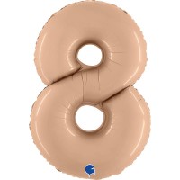 Ballon Gant Chiffre 8 Satin Nude (102 cm)