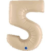 Ballon Gant Chiffre 5 Satin Cream (102 cm)