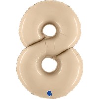 Ballon Gant Chiffre 8 Satin Cream (102 cm)