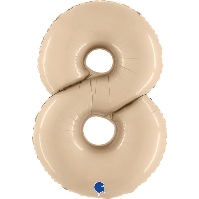 Ballon Gant Chiffre 8 Satin Cream (102 cm) 