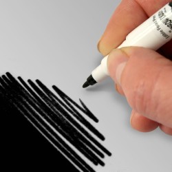 Feutre alimentaire double pointes Noir. n°1