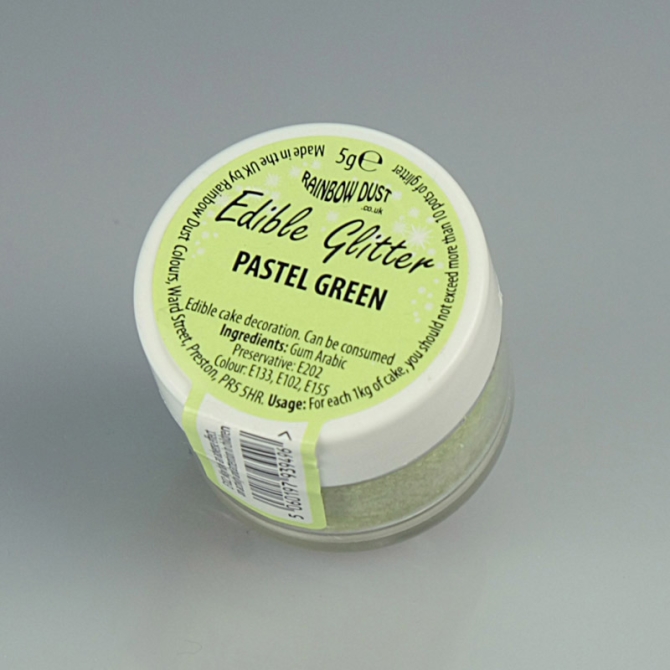Poudre Paillettes comestibles Vert Pastel (5 g) 