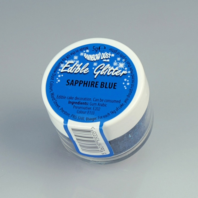 Poudre Paillettes comestibles Bleu Saphir (5 g) 
