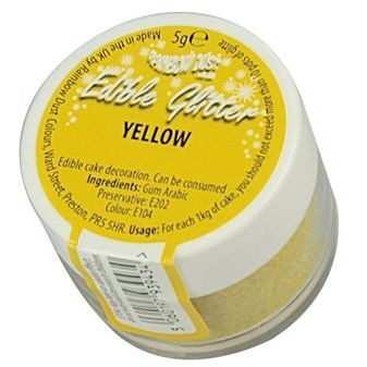 Poudre Paillettes comestibles Jaune (5 g) 