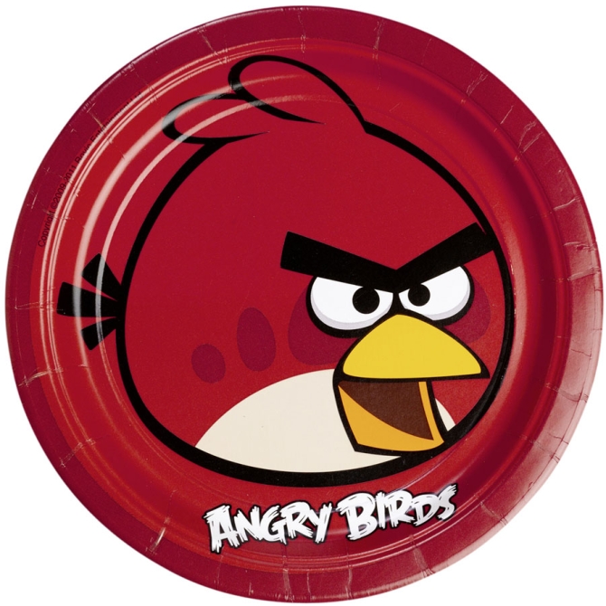 8 Assiettes Angry Birds 