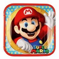 Contient : 1 x 8 Assiettes Mario Party