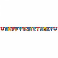 Contient : 1 x Guirlande Happy Birthday Mario Party (1,90 m)