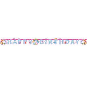 Guirlande Happy Birthday Licorne Rainbow