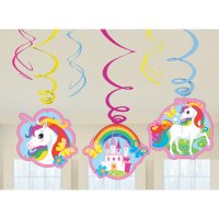 Contient : 1 x 6 Guirlandes Spirales Licorne Rainbow