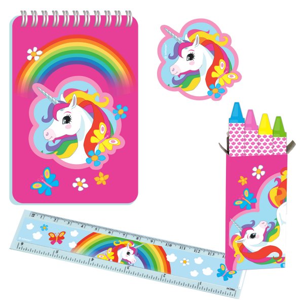 5 Sets Papeterie Licorne Rainbow 