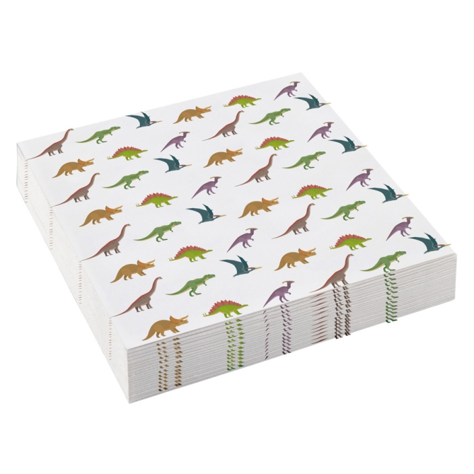 20 Petites Serviettes Happy Dino 