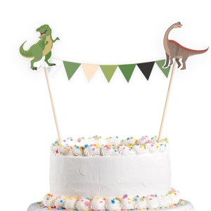 1 Banderole Déco de Gâteau Happy Dino