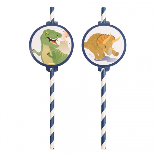 8 Pailles Happy Dino 