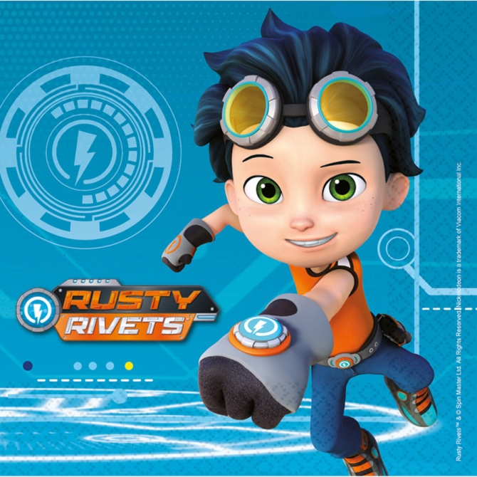 20 Serviettes Rusty Rivets 