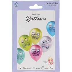 6 Ballons Kawaii Party. n°2