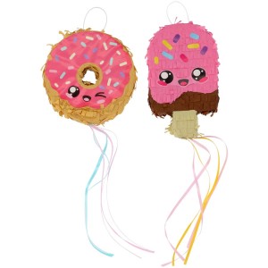 2 Mini-Pull Pinatas Donut & Glace � Kawaii Party