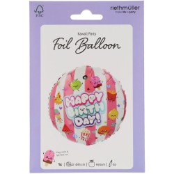 Ballon Aluminium Hélium Kawaii Party – Ø45 cm. n°1