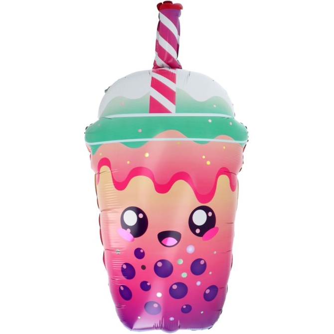 Ballon Aluminium H�lium Bubble Tea Kawaii Party � 76 cm 