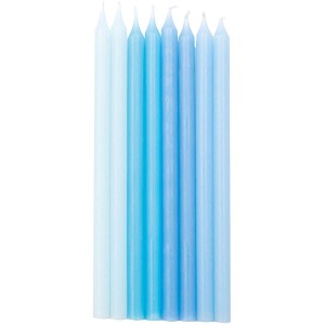 16 Bougies Elégance (12 cm) - Harmonie Bleue