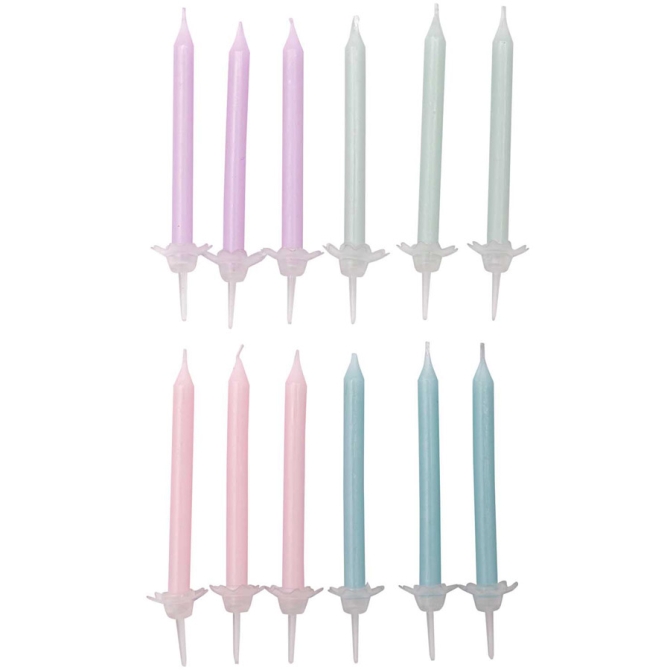 Kit 24 Bougies - Pastels Rainbow 