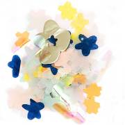 Confettis Mix Fleurs - Bleu