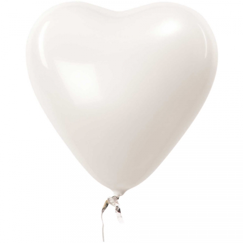 Ballons Cœur Blanc 18 Pouces - Lot De 10 Ballons Aluminium Hélium Mariage Et Fête - Décoration Élégante
