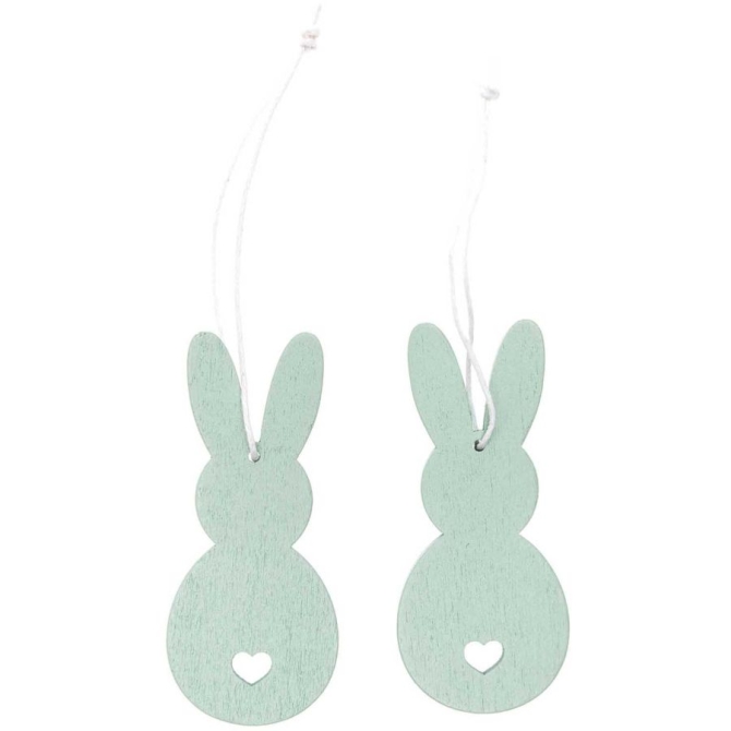 2 Lapins  Suspendre - Menthe 