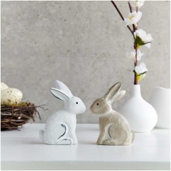 1 Lapin  Suspendre en Bois (10 cm) - Nature. n1