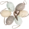 6 Œufs de Pâques à Suspendre (6 cm) - Pastel/Or Plume images:#0