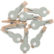 8 Pinces Petits Lapins - Vert Menthe
