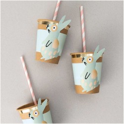 8 Décorations pour Gobelets Lapin - Vert Menthe. n°2