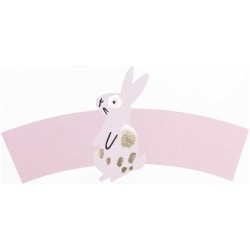 8 Dcorations pour Gobelets Lapin - Rose. n3