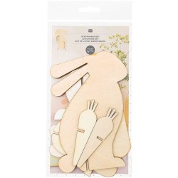 Set de 2 Lapins 3D Embotables - Bois. n3