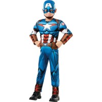 Déguisement Luxe Captain América Taille 7-8 ans