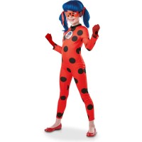 Dguisement Tikki Ladybug + Gants Taille 5-6 ans