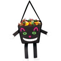 Sac Porte-Bonbons Chat Noir Avec Bras Et Jambes