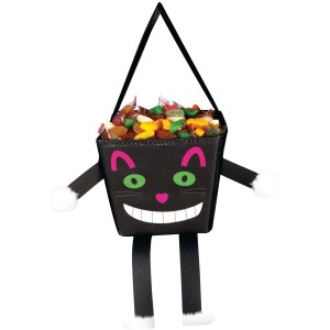 Sac Porte-Bonbons Chat Noir Avec Bras Et Jambes