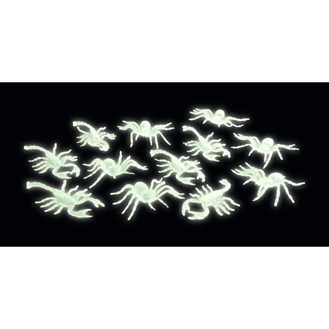 Assortiment de 6 Araignes et 6 Scorpions Phosphorescents 