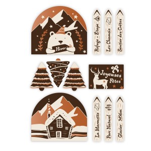 1 Kit Spcial Bches Ours + Chalet - Chocolat Blanc
