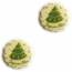 2 Minis Disques Sapin Vert Joyeuses Ftes Relief - Chocolat Blanc