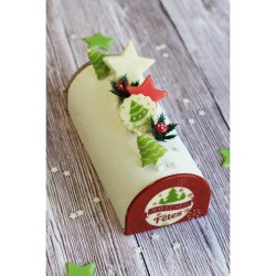 2 Minis Disques Sapin Vert Joyeuses Ftes Relief - Chocolat Blanc. n1