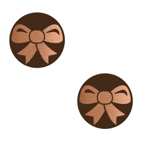 2 Minis Disques Noeud Cuivre - Chocolat Noir