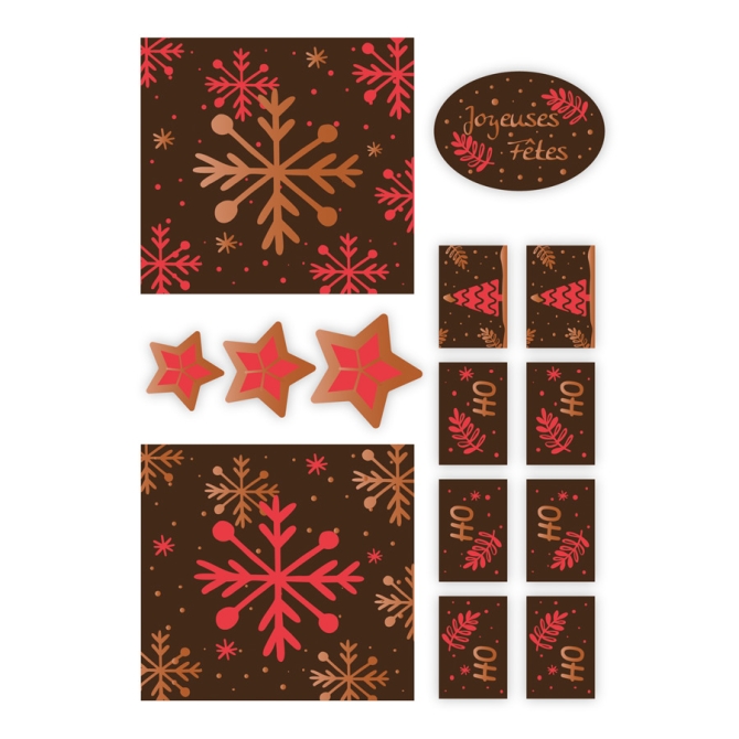 1 Kit Spcial Bches Flocons - Chocolat 