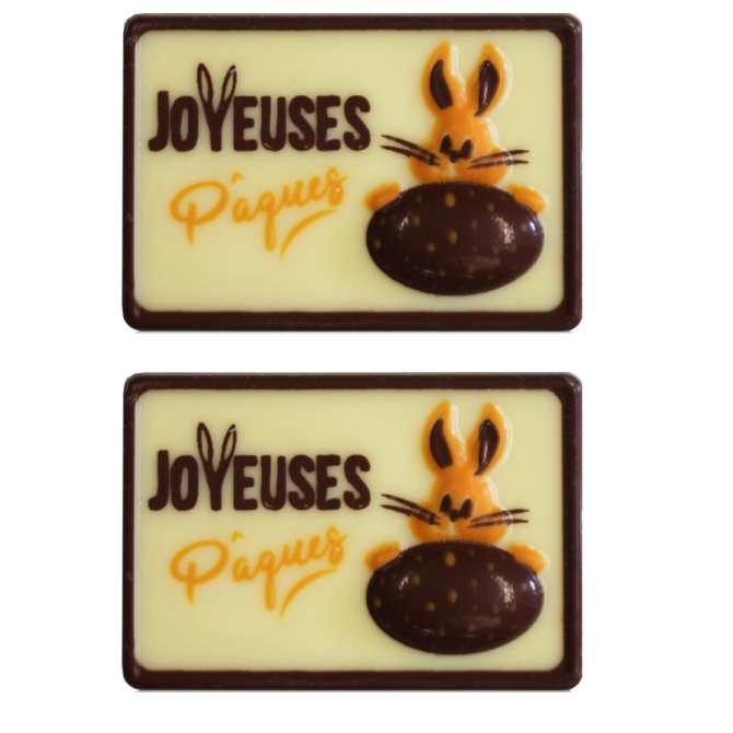 2 Plaquettes Joyeuses Pques - Chocolat 